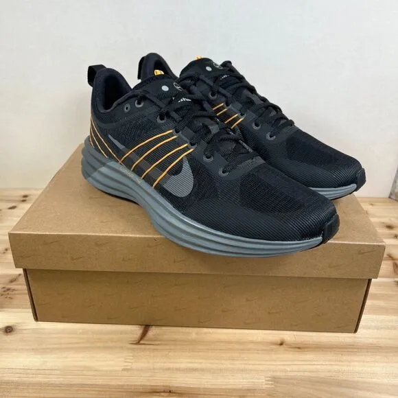 Nike Lunar Roam running shoes Mens 11 Black Smoke Grey Laser Orange NEW in Box