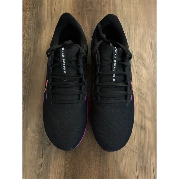 Nike Men Size 11 Air Zoom Pegasus 38 Black/Pink Running Shoes CW7356-011