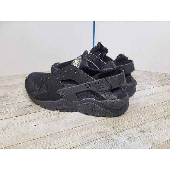 Nike Mens Air Huarache‎ 318429-003 Black Running Shoes Sneakers Size 11 No laces