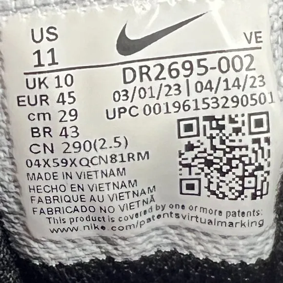 Nike Mens DR2695-002 Black Run Swift 3 Flywire Mesh Road Size 11 Running Shoes