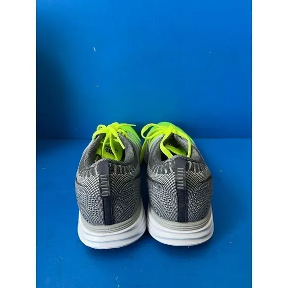 Nike Mens FlyKnit Lunar 2 620465-700 Gray Volt Running Shoes Lace Up Size 13