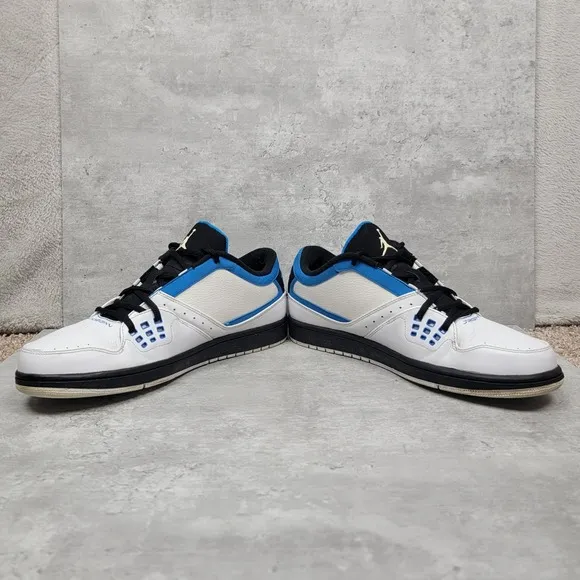 Nike Mens Size 11.5 Air Jordan 1 Flight White Carolina Blue Basketball Shoes