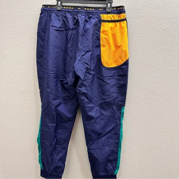 Nike Men's Size XL Navy Blue Dri-Fit Windbreaker Ankle Zip Jogger Training Pants
