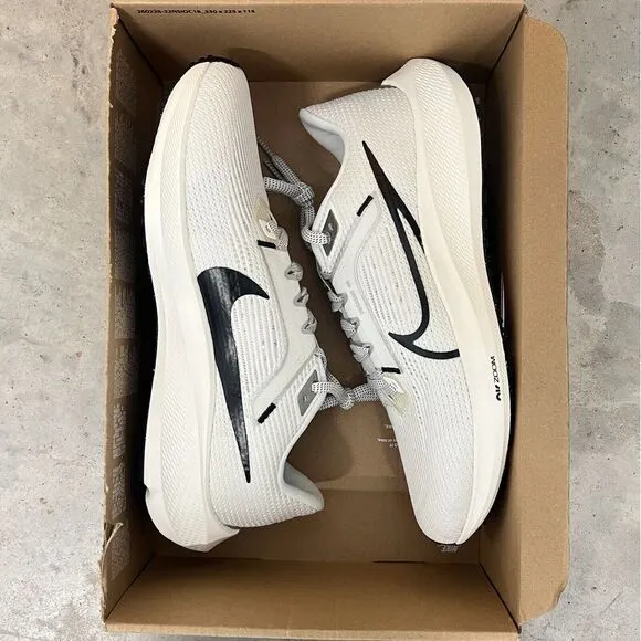 Nike Pegasus 40 DV3854-104 Sail White Black Running Shoes Women's 11 / Mens 9.5