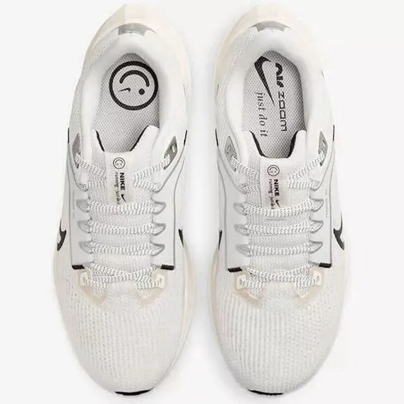 Nike Pegasus 40 DV3854-104 Sail White Black Running Shoes Women's 11 / Mens 9.5
