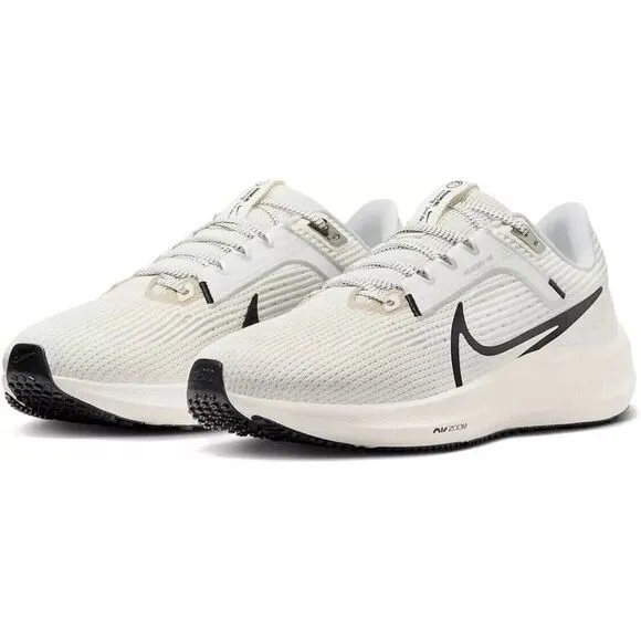 Nike Pegasus 40 DV3854-104 Sail White Black Running Shoes Women's 11 / Mens 9.5