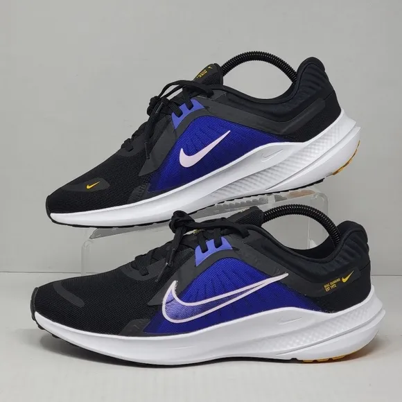 Nike Quest 5 Running Shoes Black White Blue DD9291-003 Women's Size 11 New
