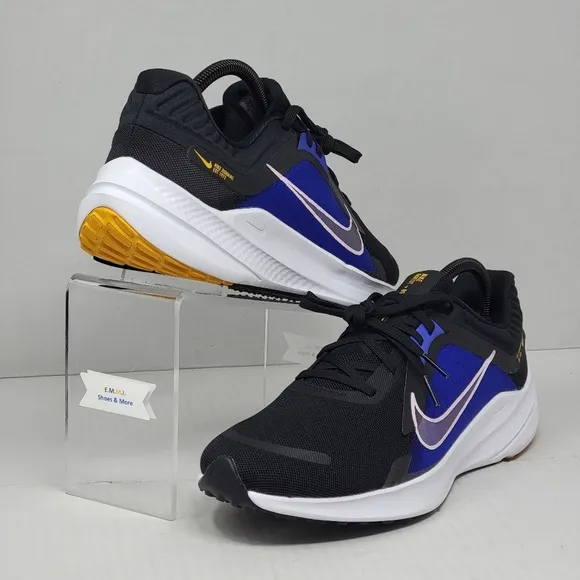 Nike Quest 5 Running Shoes Black White Blue DD9291-003 Women's Size 11 New