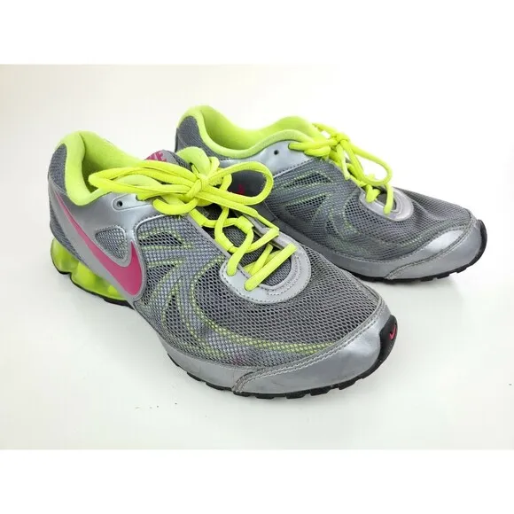 Nike Reax Run 7 Women's Size 7.5 Grey, Yellow, Pink Running Shoes