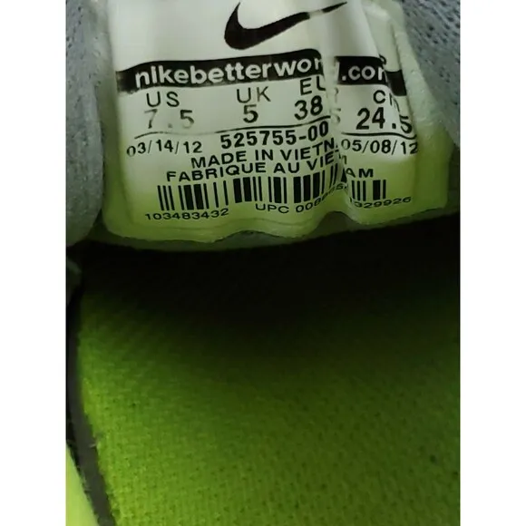 Nike Reax Run 7 Women's Size 7.5 Grey, Yellow, Pink Running Shoes
