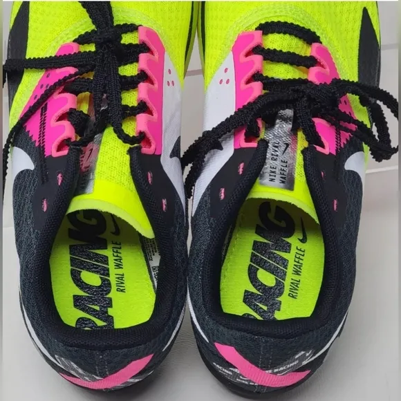 Nike Rival Waffle 6 Road Cross-Country Volt Pink Shoes Men Sz 7.5 DX7998-700 New