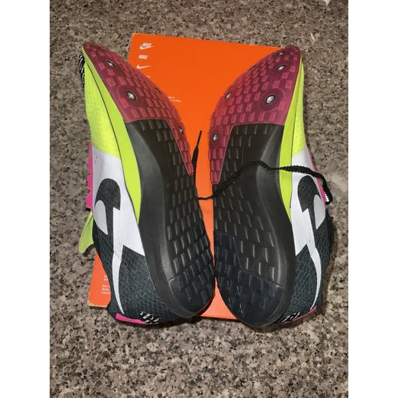 Nike Rival XC 6 Cross Country Spikes Volt Black Pink DX7999-700 Mens Size 12