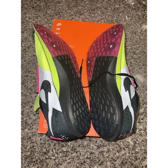 Nike Rival XC 6 Cross Country Spikes Volt Black Pink DX7999-700 Mens Size 12