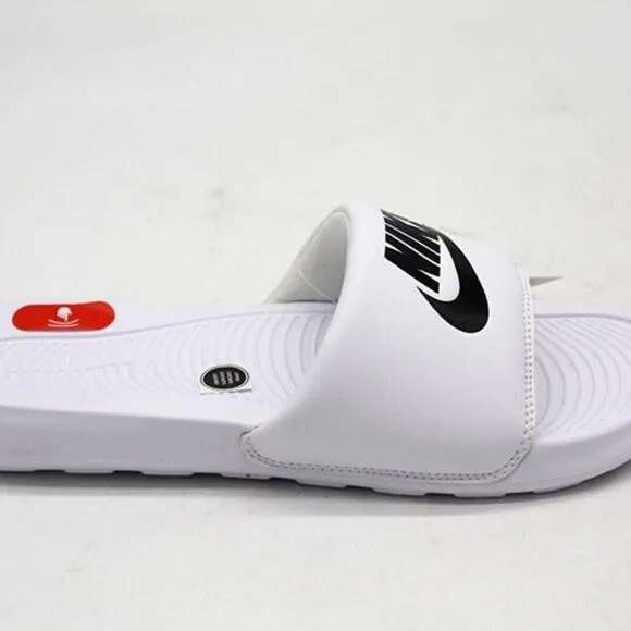 NIKE SLIDE VICTORY ONE SLIDE CN9675-100 WHITE/BLACK-WHITE MENS SANDAL SLIP ON