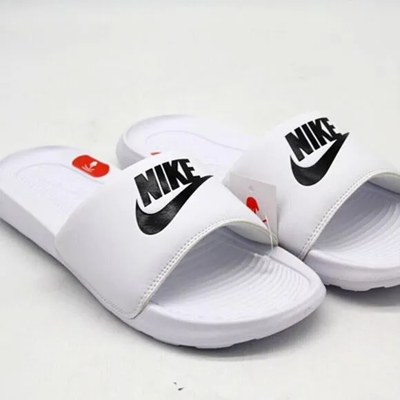 NIKE SLIDE VICTORY ONE SLIDE CN9675-100 WHITE/BLACK-WHITE MENS SANDAL SLIP ON