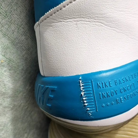Nike Sneakers Alphadunk TB Promo Basketball Shoes Men's Size 14 White Blue VGUC