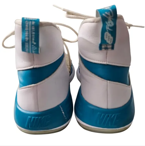 Nike Sneakers Alphadunk TB Promo Basketball Shoes Men's Size 14 White Blue VGUC