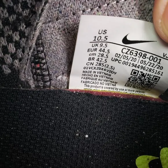 Nike Space Hippie 04 Mens Size 10.5 Grey Volt Running Trainer Sneaker Shoes