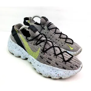 Nike Space Hippie 04 Mens Size 10.5 Grey Volt Running Trainer Sneaker Shoes