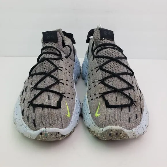 Nike Space Hippie 04 Mens Size 10.5 Grey Volt Running Trainer Sneaker Shoes