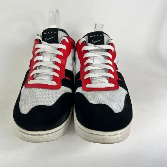 Nike Squash-Type Sneakers Men's 12 White Black Lace Up Running Shoes gym