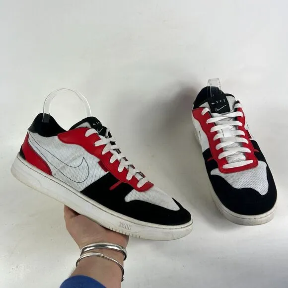 Nike Squash-Type Sneakers Men's 12 White Black Lace Up Running Shoes gym