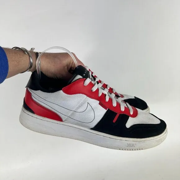 Nike Squash-Type Sneakers Men's 12 White Black Lace Up Running Shoes gym
