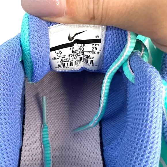 Nike Star Runner Sneakers Youth 7Y Aqua Blue Lace Up Running Athletic Wear Shoes