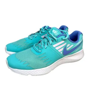 Nike Star Runner Sneakers Youth 7Y Aqua Blue Lace Up Running Athletic Wear Shoes