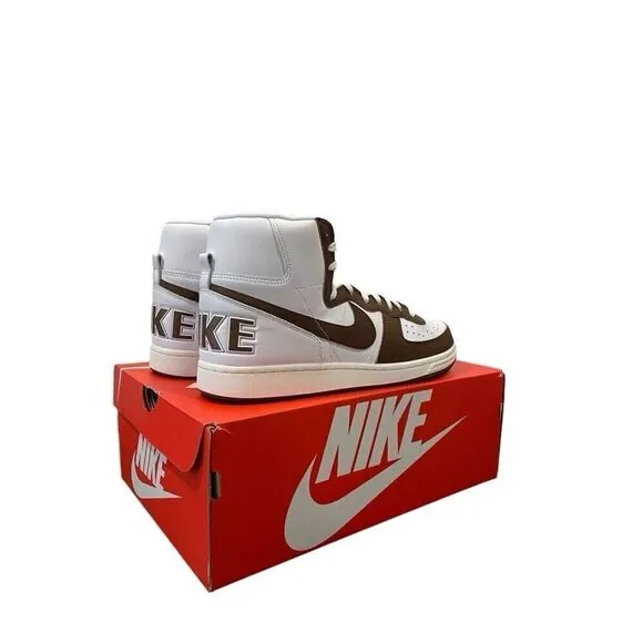 Nike Terminator Hi Men's Size 8.5-11 Basketball Shoe White Brown Casual Sneaker