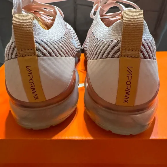 Nike VaporMax Pink and White Athletic Shoes