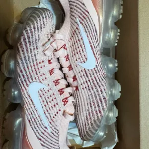 Nike VaporMax Pink and White Athletic Shoes