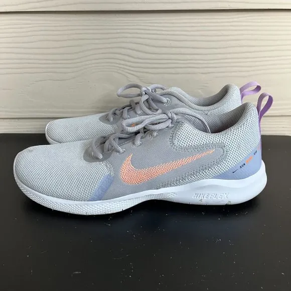 Nike Women's Flex Experience Run Lilac Atomic Orange Gray Shoes Sneakers Size 9