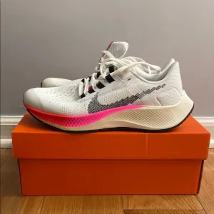 Nike Women's White and Pink Running Shoes