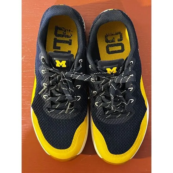 Nike x‎ Michigan Wolverines Training Shoes Blue Yellow Athletic Sneakers