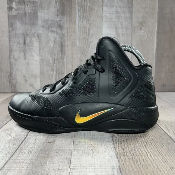 Nike Zoom Hyperfuse 2011 Boy's Running Shoes Sneakers Black Size 5.5Y 454580-001