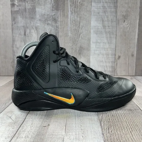 Nike Zoom Hyperfuse 2011 Boy's Running Shoes Sneakers Black Size 5.5Y 454580-001