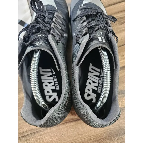 Nike Zoom Rival Sprint Track Field Shoes Black Silver DC8753-001 Men's Size 11