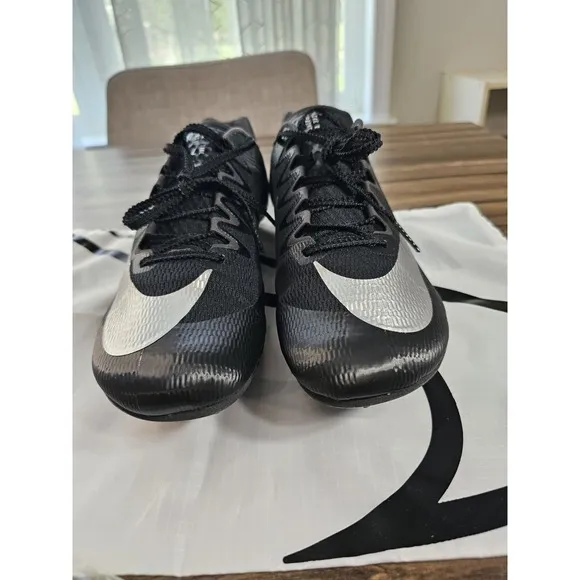 Nike Zoom Rival Sprint Track Field Shoes Black Silver DC8753-001 Men's Size 11
