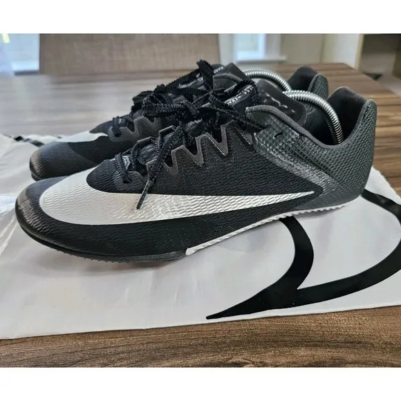 Nike Zoom Rival Sprint Track Field Shoes Black Silver DC8753-001 Men's Size 11