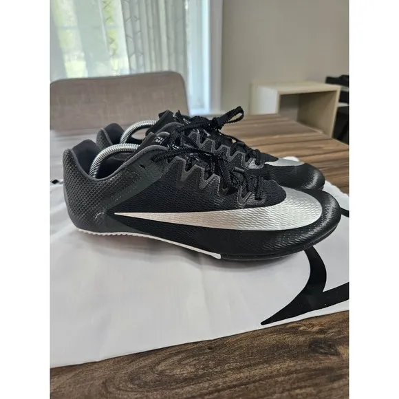 Nike Zoom Rival Sprint Track Field Shoes Black Silver DC8753-001 Men's Size 11
