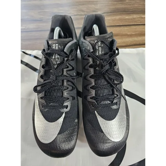 Nike Zoom Rival Sprint Track Field Shoes Black Silver DC8753-001 Men's Size 11