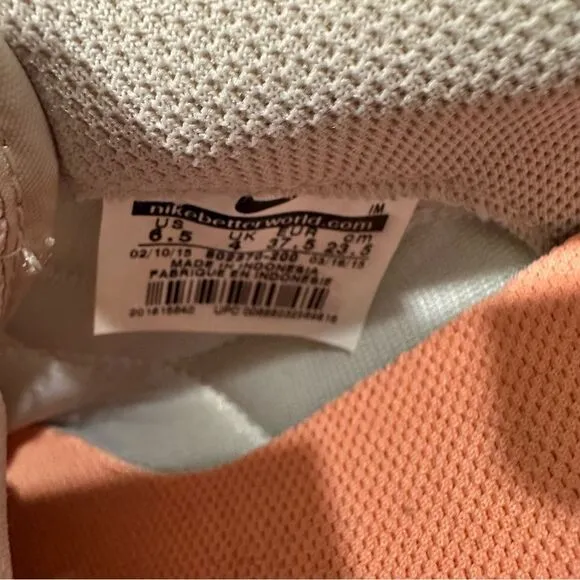 Nike Cortez Floral Beige Sneakers Size 6.5
