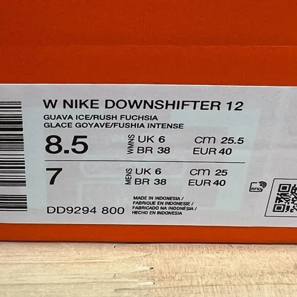 Nike Downshifter 12 running shoes Womens 8.5 Guava Ice Rush Fuchsia NEW with Box