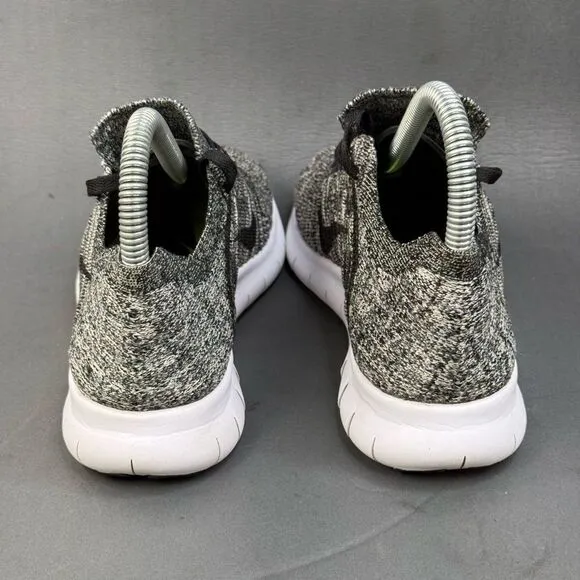 Nike Free RN Flyknit Women's Running Shoes Size 6 Black Oreo