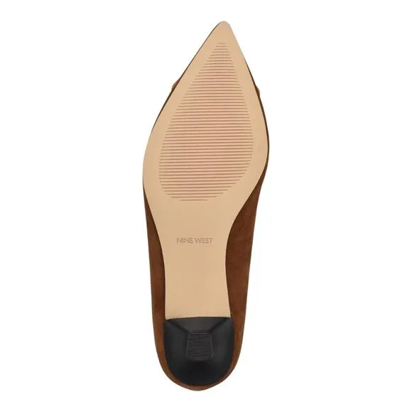 Nine West Women's Propper Slip On Pointy Toe Dress Heels Brown Size 6 1/2