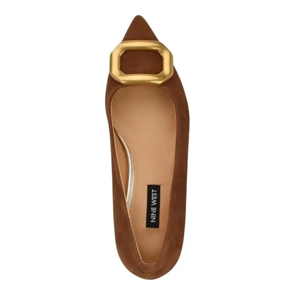 Nine West Women's Propper Slip On Pointy Toe Dress Heels Brown Size 6 1/2