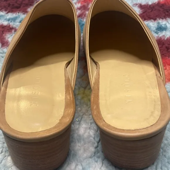 Nisolo All Day heeled almond leather mules