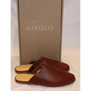Nisolo Lima Slip On BRANDY Leather Mules Flats Women’s 5 Minimalist Casual NIB