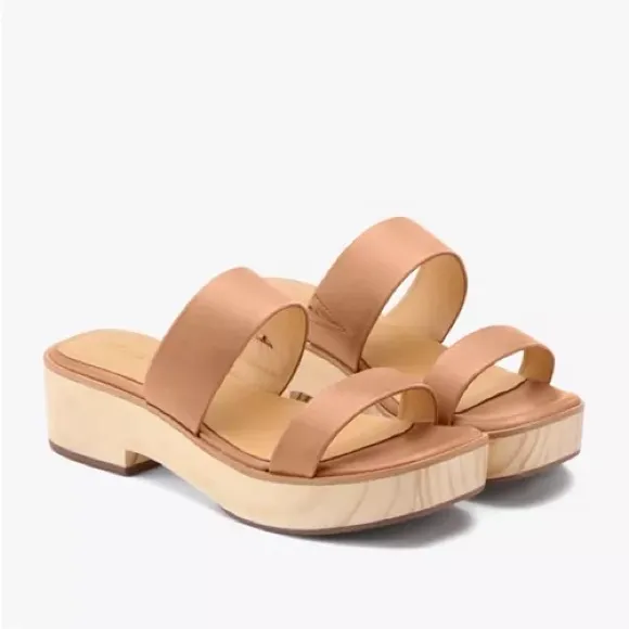 Nisolo Women's Ellie All-Day Sandal Tan Clogs in Almond